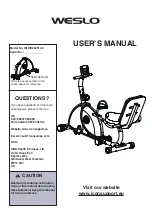 Weslo WLIVEX42514.0 User Manual preview