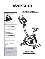 Предварительный просмотр 1 страницы Weslo WLIVEX57010.1 User Manual