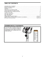 Preview for 2 page of Weslo WLIVEX73414.0 User Manual