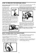 Preview for 8 page of Weslo WLIVEX85212.0 User Manual