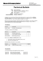 Предварительный просмотр 1 страницы Wessex VMOP 3045M Technical Bulletin