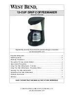 Preview for 1 page of West Bend 12-Cup Automatic Rice Cooker Instruction Manual