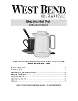 Предварительный просмотр 1 страницы West Bend 53655 Instruction Manual