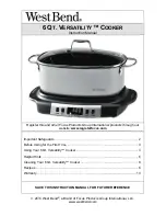 Предварительный просмотр 1 страницы West Bend 6 QT Instruction Manual