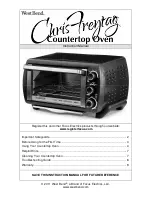 Предварительный просмотр 1 страницы West Bend Chris Freytag Countertop Oven Instruction Manual