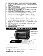 Предварительный просмотр 3 страницы West Bend Chris Freytag Countertop Oven Instruction Manual