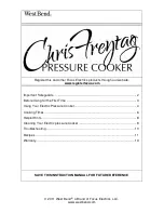 Preview for 1 page of West Bend Chris Freytag Pressure Cooker Instruction Manual