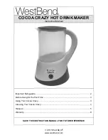 Предварительный просмотр 1 страницы West Bend COCOA CRAZY Instruction Manual