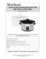 Preview for 10 page of West Bend Crockery 84306 Instruction Manual