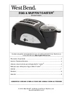 Предварительный просмотр 10 страницы West Bend EGG & MUFFIN TOASTER Instruction Manual