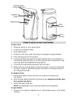 Preview for 3 page of West Bend Electric Can Opener Instruction Manual