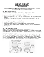 Preview for 1 page of West Bend ELECTRIC STEAMER/RICE COOKER Care And Use Instructions Manual