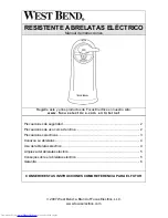 Предварительный просмотр 13 страницы West Bend HEAVY DUTY ELECTRIC CAN OPENER Instruction Manual
