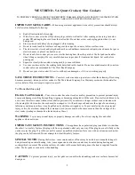 Preview for 1 page of West Bend L5357 Care And Use Instructions Manual