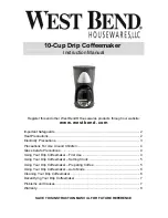 Preview for 1 page of West Bend L5561E Instruction Manual