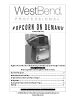 West Bend Popcorn on Demand 82700 Instruction Manual предпросмотр