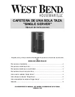 Preview for 17 page of West Bend SINGLE SERVE COFFEEMAKER Instruction Manual