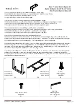 Предварительный просмотр 1 страницы West Elm 7782183 Quick Start Manual