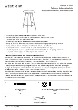 Предварительный просмотр 1 страницы West Elm Alden Bar Stool Manual