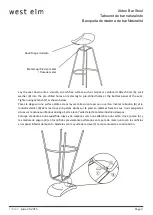 Предварительный просмотр 2 страницы West Elm Alden Bar Stool Manual