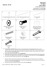 Предварительный просмотр 2 страницы West Elm Alexa Bed 7541733 Assembly Instructions