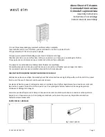 West Elm Alexa Chest of 5 drawers 7542723 Assembly Instructions предпросмотр