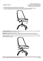 Предварительный просмотр 3 страницы West Elm Bentwood Office Chair 4682787 Assembly Instructions