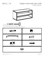 West Elm bergen closet wide open shelf Assembly Instructions предпросмотр