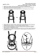 Предварительный просмотр 2 страницы West Elm Black and Brass Bar Stool 8397424 Assembly Instructions