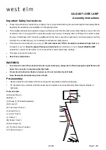 Preview for 1 page of West Elm Caldas Floor Lamp Assembly Instructions