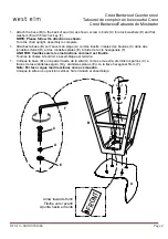 Preview for 2 page of West Elm Crest Bentwood Counter stool 3741386 Assembly Instructions