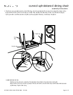 Preview for 2 page of West Elm curved upholstered dining chair Assembly Instructions