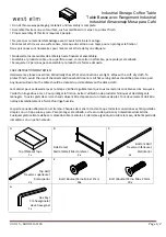 Preview for 1 page of West Elm Industrial Storage Coffee Table 1161165 Manual