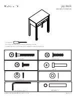 Preview for 1 page of West Elm jay desk Assembly Instructions Manual