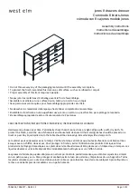 West Elm Jones 8 drawers dresser 7996593 Assembly Instructions предпросмотр