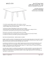 West Elm Lena Assembly Instructions предпросмотр