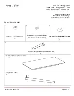 Preview for 2 page of West Elm Lena Assembly Instructions