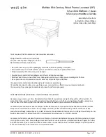 West Elm Mathias Mid-Century Wood Frame Assembly Instructions Manual предпросмотр