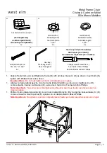 Preview for 2 page of West Elm Metal Frame Chair 6540967 Assembly Instructions