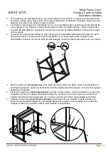 Preview for 3 page of West Elm Metal Frame Chair 6540967 Assembly Instructions