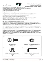 West Elm Michael Robbins Dining Table 410014 Assembly Instructions предпросмотр