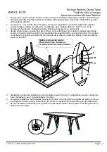 Preview for 2 page of West Elm Michael Robbins Dining Table 410014 Assembly Instructions