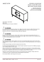 Preview for 1 page of West Elm Mid Century 7668804 Assembly Instructions Manual