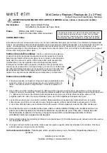 Preview for 3 page of West Elm Mid Century Shelving 2 Foot Shelf Assembly And Mounting Instructions