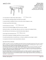 Предварительный просмотр 1 страницы West Elm Modern Desk Assembly Instructions Manual