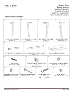 Предварительный просмотр 2 страницы West Elm Modern Desk Assembly Instructions Manual