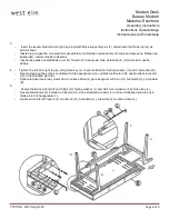 Предварительный просмотр 4 страницы West Elm Modern Desk Assembly Instructions Manual