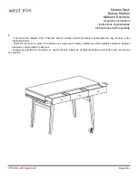 Предварительный просмотр 6 страницы West Elm Modern Desk Assembly Instructions Manual