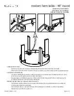 Preview for 2 page of West Elm Modern farm table - 46” round 1366491 Assembly Instructions