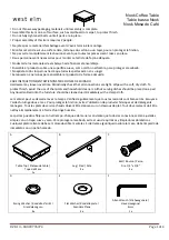 Preview for 1 page of West Elm Nook Coffee Table 3795374 Assembly Instructions